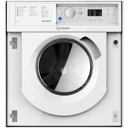Indesit 7Kg 1200 Spin Integrated Washing Machine | BIWMIL71252 Indesit 7Kg 1200 Spin Integrated Washing Machine | BIWMIL71252