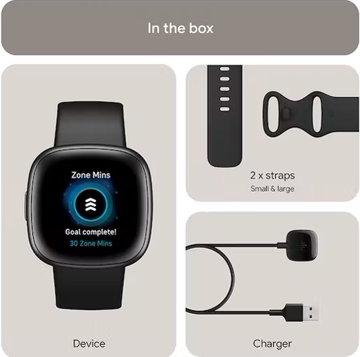 Fitbit Versa 4 | Graphite Black | FB523BKBK Fitbit Versa 4 | Graphite Black | FB523BKBK