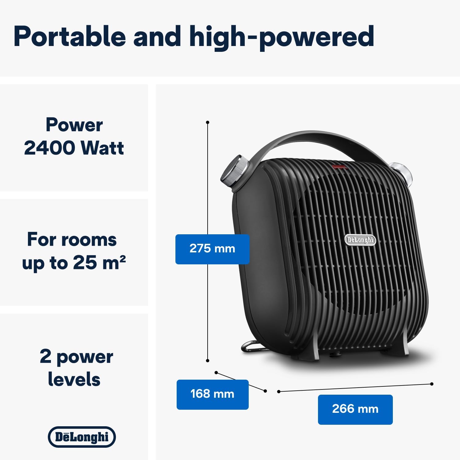 DeLonghi Capsule Hobby Fan Heater | 2.4KW | HFS30C24.DG DeLonghi Capsule Hobby Fan Heater | 2.4KW | HFS30C24.DG