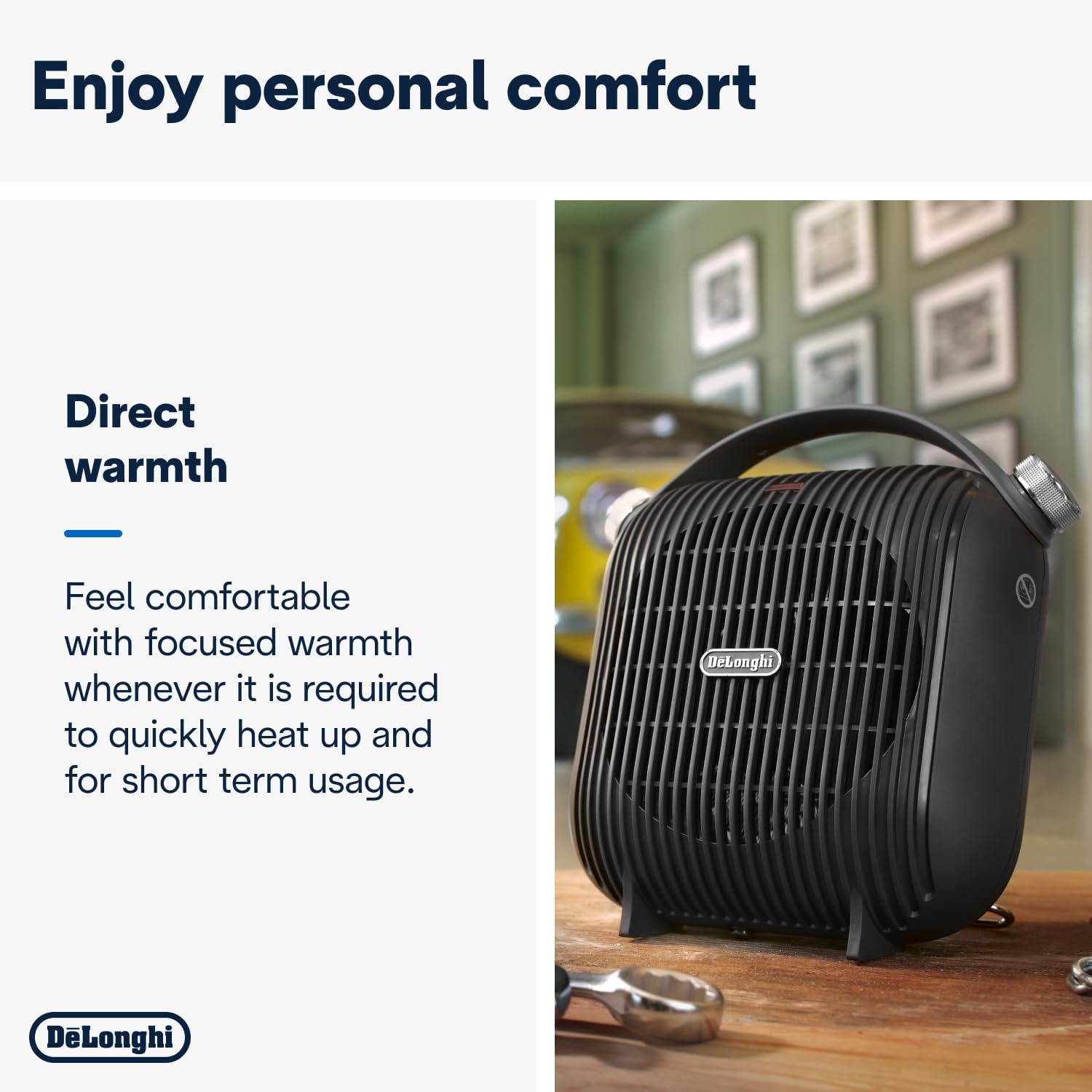 DeLonghi Capsule Hobby Fan Heater | 2.4KW | HFS30C24.DG DeLonghi Capsule Hobby Fan Heater | 2.4KW | HFS30C24.DG