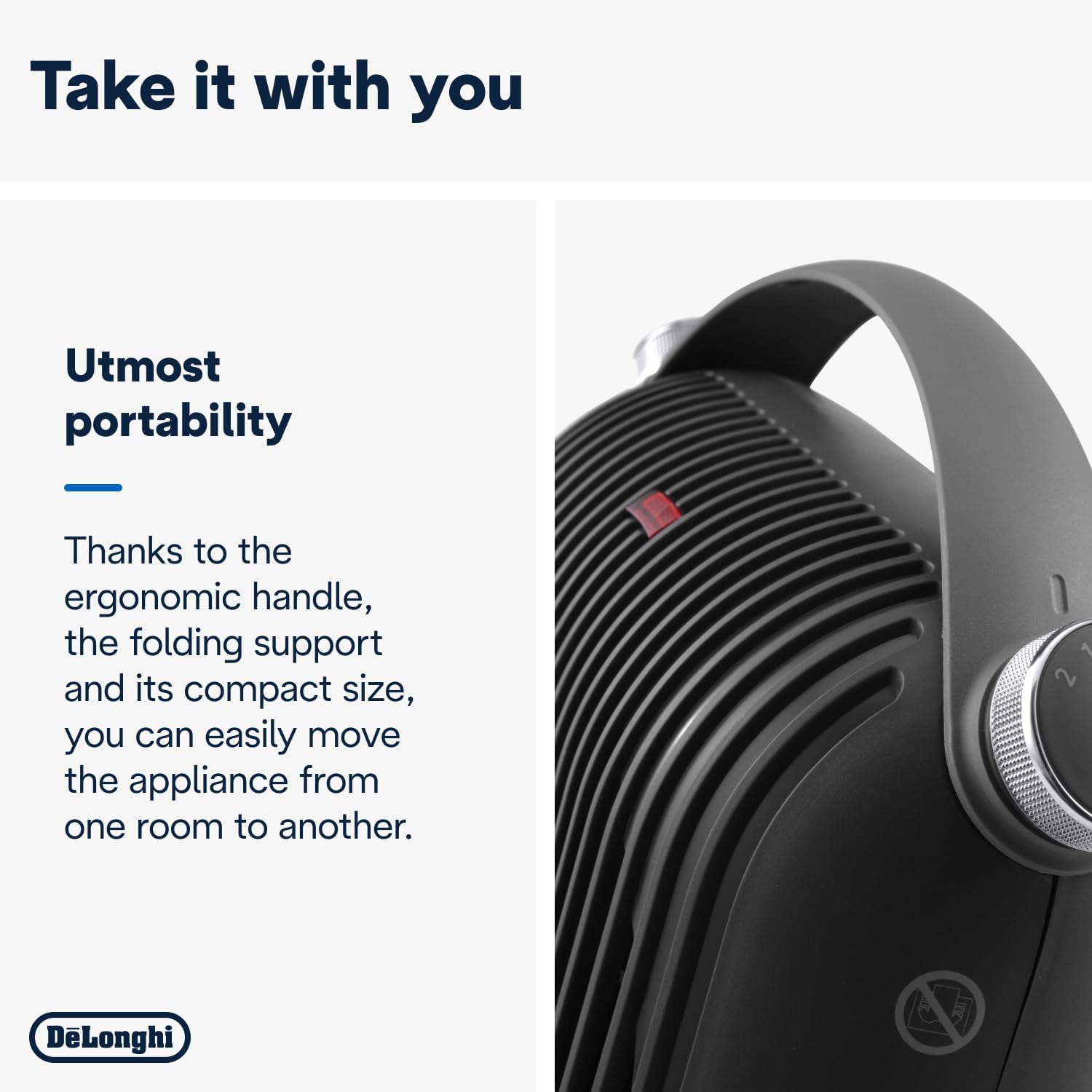 DeLonghi Capsule Hobby Fan Heater | 2.4KW | HFS30C24.DG DeLonghi Capsule Hobby Fan Heater | 2.4KW | HFS30C24.DG