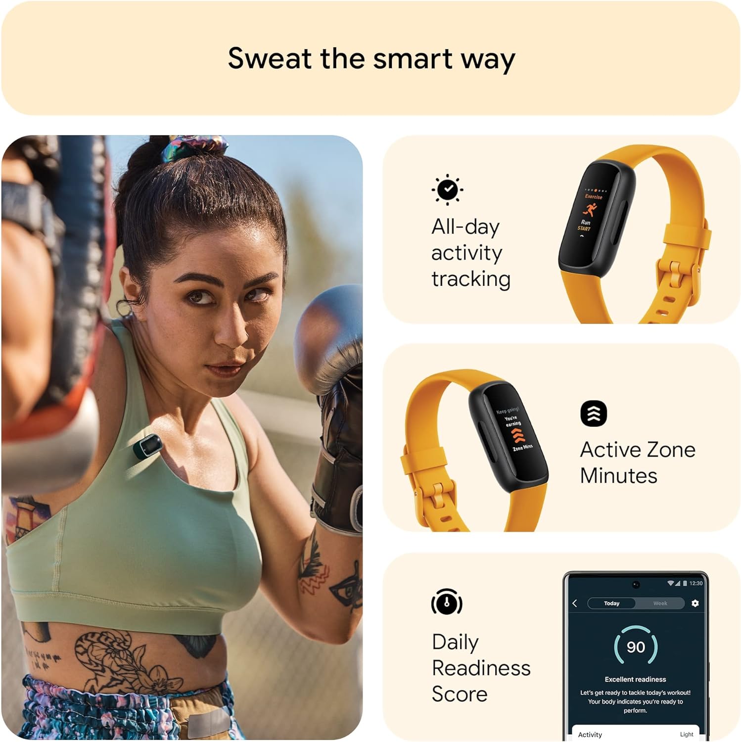 Fitbit Inspire 3 Activity Tracker | Morning Glow | FB424BKYW Fitbit Inspire 3 Activity Tracker | Morning Glow | FB424BKYW