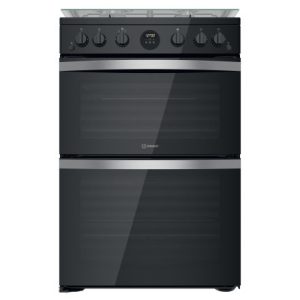 Indesit 60cm Gas Cooker | Double Oven | ID67GOMCBUK