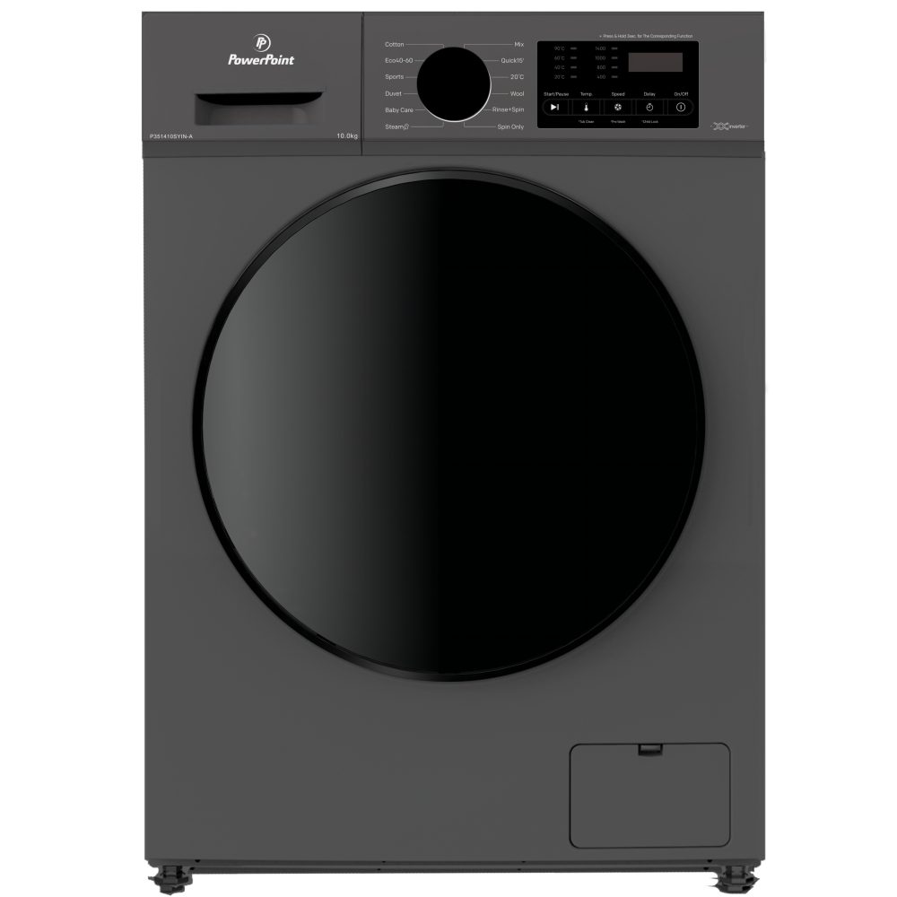 PowerPoint 10KG Washing Machine | Graphite | P351410SYINA PowerPoint 10KG Washing Machine | Graphite | P351410SYINA