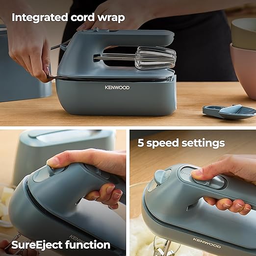 Kenwood QuickMix Go Hand Mixer | Storm Blue | HMP40.000GY Kenwood QuickMix Go Hand Mixer | Storm Blue | HMP40.000GY